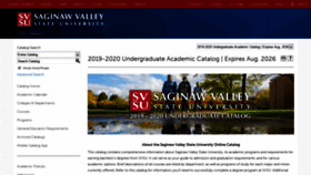 What Catalog.svsu.edu website looked like in 2019 (4 years ago)