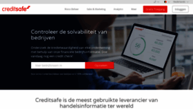 What Creditsafe.be website looked like in 2019 (4 years ago)