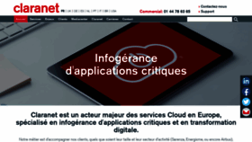 What Claranet.fr website looked like in 2019 (4 years ago)