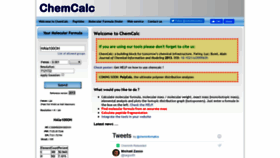 What Chemcalc.org website looked like in 2019 (4 years ago)