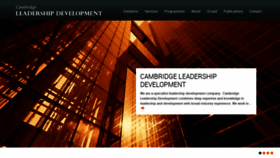 What Cambridgeleadershipdevelopment.com website looked like in 2019 (4 years ago)