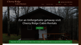 What Cherryridgecabins.com website looked like in 2019 (4 years ago)