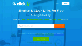 What Click.ly website looked like in 2019 (4 years ago)