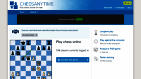 What Chessanytime.com website looked like in 2019 (4 years ago)