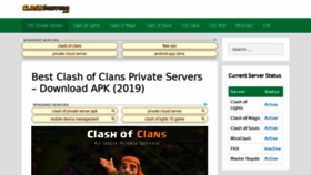 What Clashservers.net website looked like in 2019 (4 years ago)