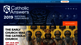 What Catholicanswersconference.com website looked like in 2019 (4 years ago)