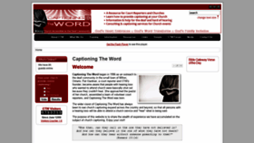 What Captioningtheword.com website looked like in 2019 (4 years ago)