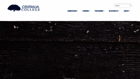 What Centralia.edu website looked like in 2019 (6 years ago)