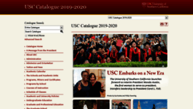 What Catalogue.usc.edu website looked like in 2019 (4 years ago)