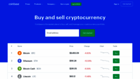 What Coinbase.com website looked like in 2019 (4 years ago)