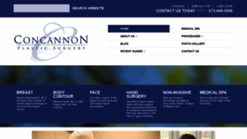 What Concannonplasticsurgery.com website looked like in 2019 (4 years ago)