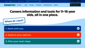 What Careerpilot.org.uk website looked like in 2019 (4 years ago)