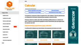 What Calcular.cl website looked like in 2019 (4 years ago)