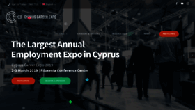 What Cypruscareerexpo.com website looked like in 2019 (4 years ago)