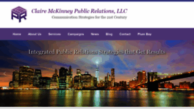 What Clairemckinneypr.com website looked like in 2019 (4 years ago)