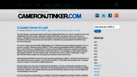 What Cameronjtinker.com website looked like in 2019 (4 years ago)