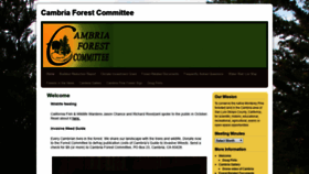 What Cambriaforestcommittee.org website looked like in 2019 (4 years ago)