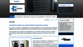 What Cryotec.fr website looked like in 2019 (4 years ago)