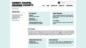 What Christchapelorangecounty.org website looked like in 2019 (4 years ago)