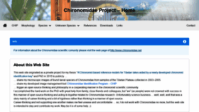 What Chironomidaeproject.com website looked like in 2019 (4 years ago)