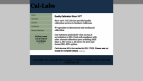 What Cal-labs.com website looked like in 2019 (4 years ago)