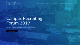 What Campusrecruitingforum.com website looked like in 2019 (4 years ago)