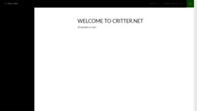 What Critter.net website looked like in 2019 (4 years ago)