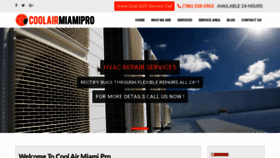 What Coolairmiamipro.com website looked like in 2019 (4 years ago)