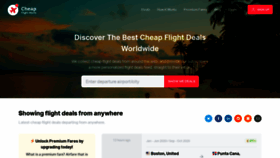 What Cheapflightalerts.net website looked like in 2019 (5 years ago)