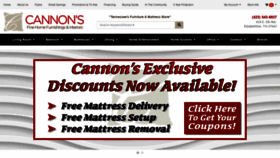 What Cannonshomestore.com website looked like in 2019 (4 years ago)
