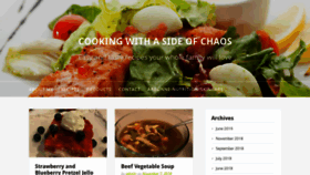 What Cookingwithasideofchaos.com website looked like in 2019 (4 years ago)