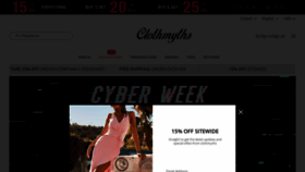 What Clothmyths.com website looked like in 2019 (4 years ago)