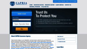 What Capriainsurance.com website looked like in 2019 (4 years ago)
