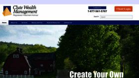 What Clutewealthmanagement.com website looked like in 2019 (4 years ago)