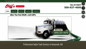 What Cliffssepticservice.com website looked like in 2019 (4 years ago)