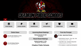 What Chadronschools.org website looked like in 2019 (4 years ago)