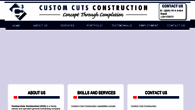 What Customcutsconstruction.com website looked like in 2019 (4 years ago)