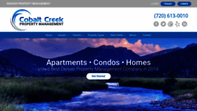 What Cobalt-creek.com website looked like in 2019 (4 years ago)