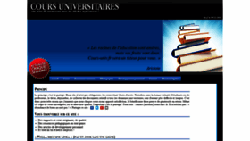 What Cours-univ.fr website looked like in 2019 (4 years ago)