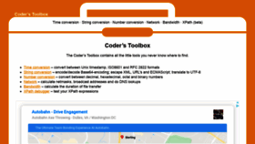 What Coderstoolbox.net website looked like in 2019 (4 years ago)