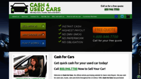 What Cash4usedcars.com website looked like in 2019 (4 years ago)