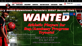 What Cherrybeachsoccer.ca website looked like in 2019 (4 years ago)