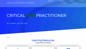 What Criticalcarepractitioner.co.uk website looked like in 2019 (4 years ago)