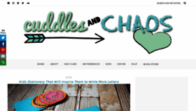 What Cuddlesandchaos.com website looked like in 2019 (4 years ago)