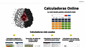 What Calculadorasonline.com website looked like in 2019 (4 years ago)