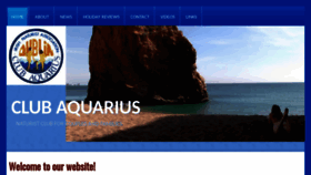 What Clubaquarius.ie website looked like in 2019 (4 years ago)