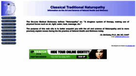 What Classicalnaturopathy.org website looked like in 2019 (4 years ago)