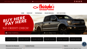What Christophersauto.com website looked like in 2019 (4 years ago)
