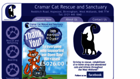 What Cramarcats.org.uk website looked like in 2019 (4 years ago)