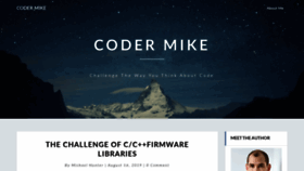 What Coder-mike.com website looked like in 2019 (4 years ago)